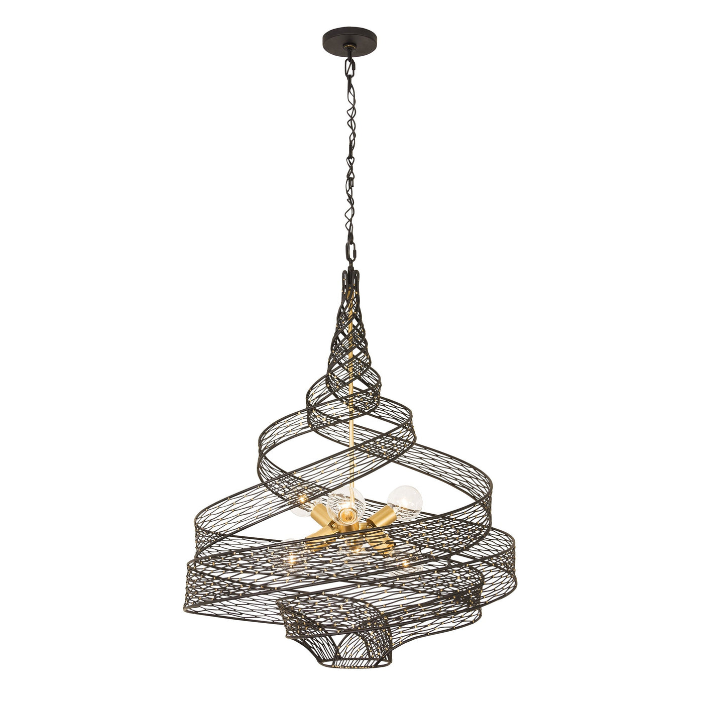Flow 6 Light Large Twist Pendant