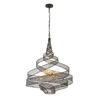 Flow 6 Light Large Twist Pendant