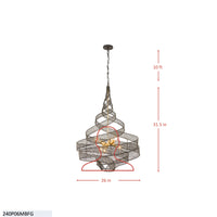 Flow 6 Light Large Twist Pendant