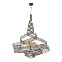 Flow 8 Light Twist Pendant