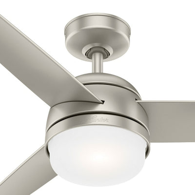 48 inch Midtown Matte Nickel Ceiling Fan with LED Light Kit and Handheld Remote