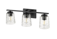 23'' Saben Matte Black 3 Light Bath Vanity