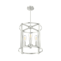 Astwood 16-inch 4-light Brushed Nickel Drum Chandelier