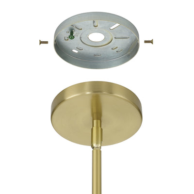 Julep 12-inch 3-light Brushed Gold Pendant Light with Opal Glass Shades