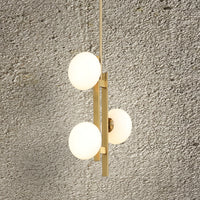 Julep 12-inch 3-light Brushed Gold Pendant Light with Opal Glass Shades