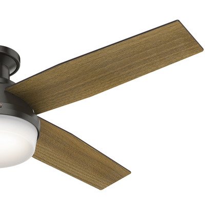 52 inch Dempsey Noble Bronze Low Profile Ceiling Fan with LED Light Kit and Handheld Remote