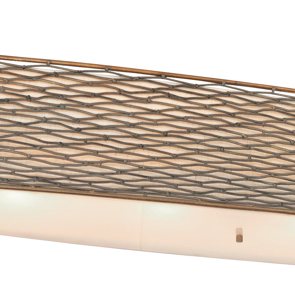 Flow 4 Light Oval Linear Pendant w/Fabric Shade