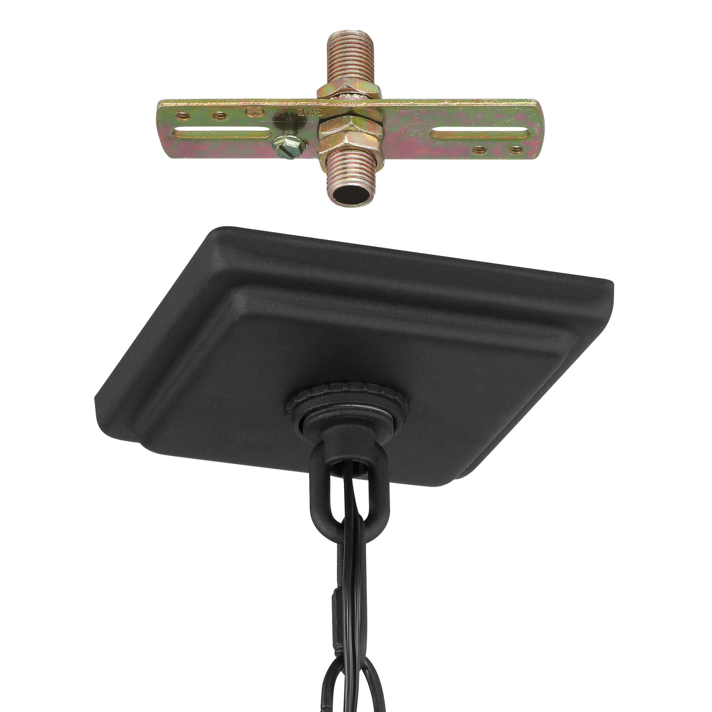 Hillside 11-inch 3-light Textured Black Exterior Pendant Light with Clear Glass