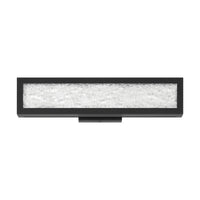 Courtney 18-inch Textured Black 5CCT LED Vanity Light with Clear Water Glass