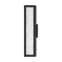 Courtney 18-inch Textured Black 5CCT LED Vanity Light with Clear Water Glass