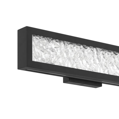 Courtney 18-inch Textured Black 5CCT LED Vanity Light with Clear Water Glass