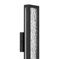 Courtney 18-inch Textured Black 5CCT LED Vanity Light with Clear Water Glass