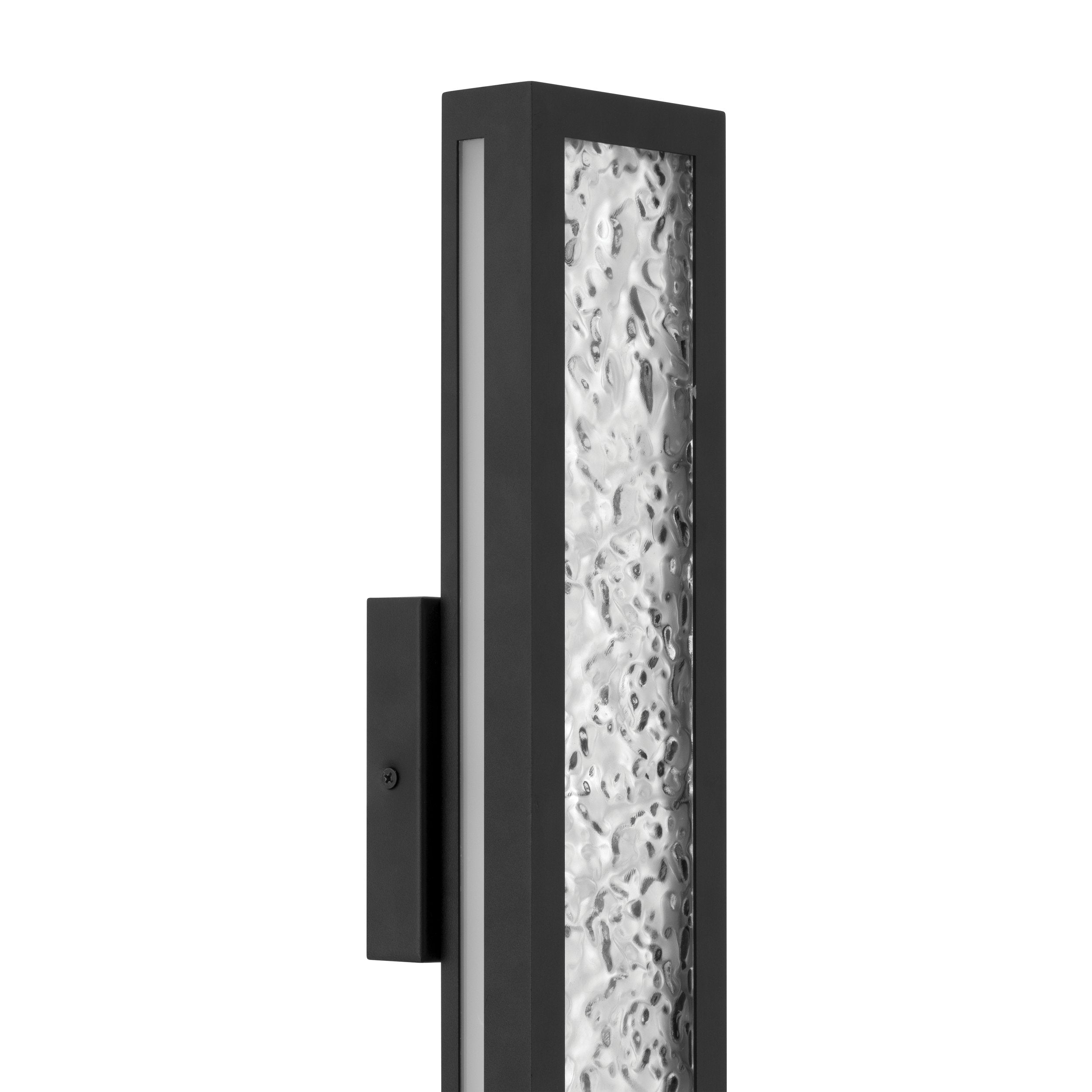 Courtney 18-inch Textured Black 5CCT LED Vanity Light with Clear Water Glass