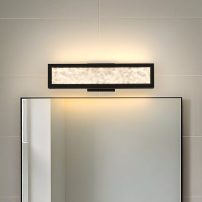 Courtney 18-inch Textured Black 5CCT LED Vanity Light with Clear Water Glass