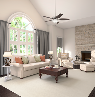 52 inch Builder Brushed Nickel LED Ceiling Fan