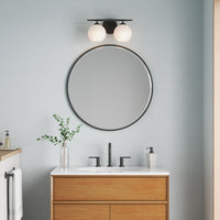 15.25'' Kimorra Matte Black 2 Light Bath Vanity