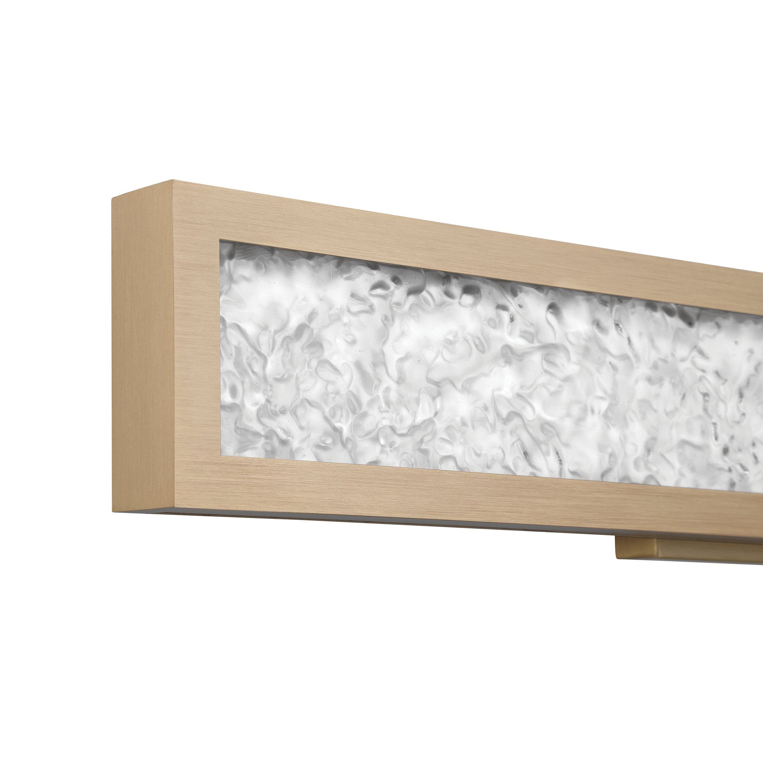 Courtney 24-inch Champagne Gold 5CCT LED Vanity Light with Clear Water Glass