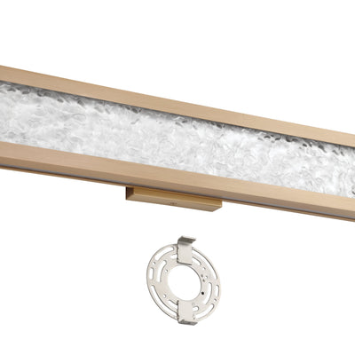 Courtney 24-inch Champagne Gold 5CCT LED Vanity Light with Clear Water Glass