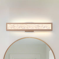 Courtney 24-inch Champagne Gold 5CCT LED Vanity Light with Clear Water Glass