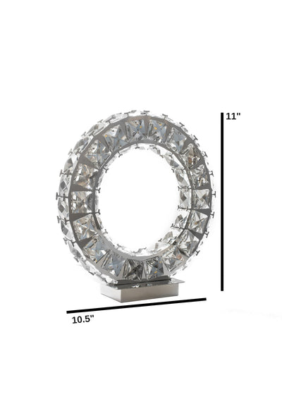 Round Crystal Extravaganza 11" Table Lamp | Led Strip