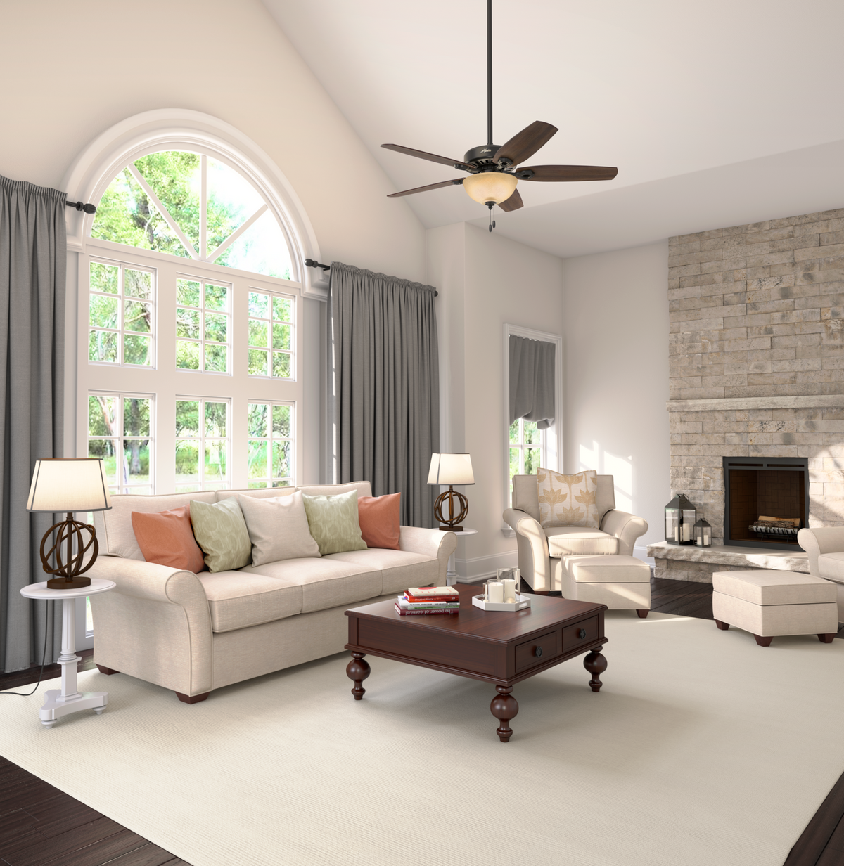 52 inch Builder New Bronze Ceiling Fan with LED Light Kit