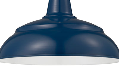 14'' Navy Blue Metal R Series Warehouse Shade