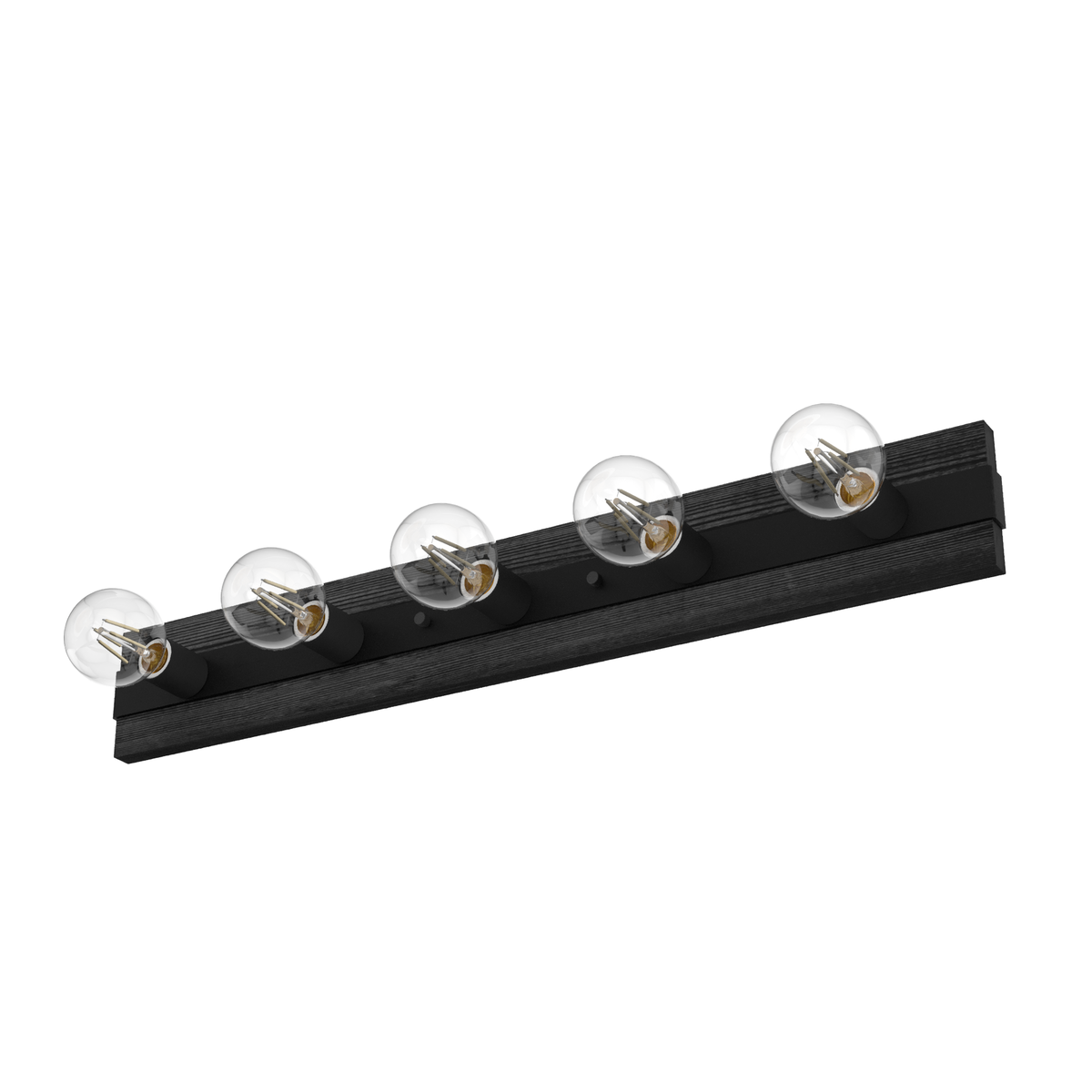 Donelson 30.25-inch 5-light Natural Black Iron and Dark Ash Vanity Light
