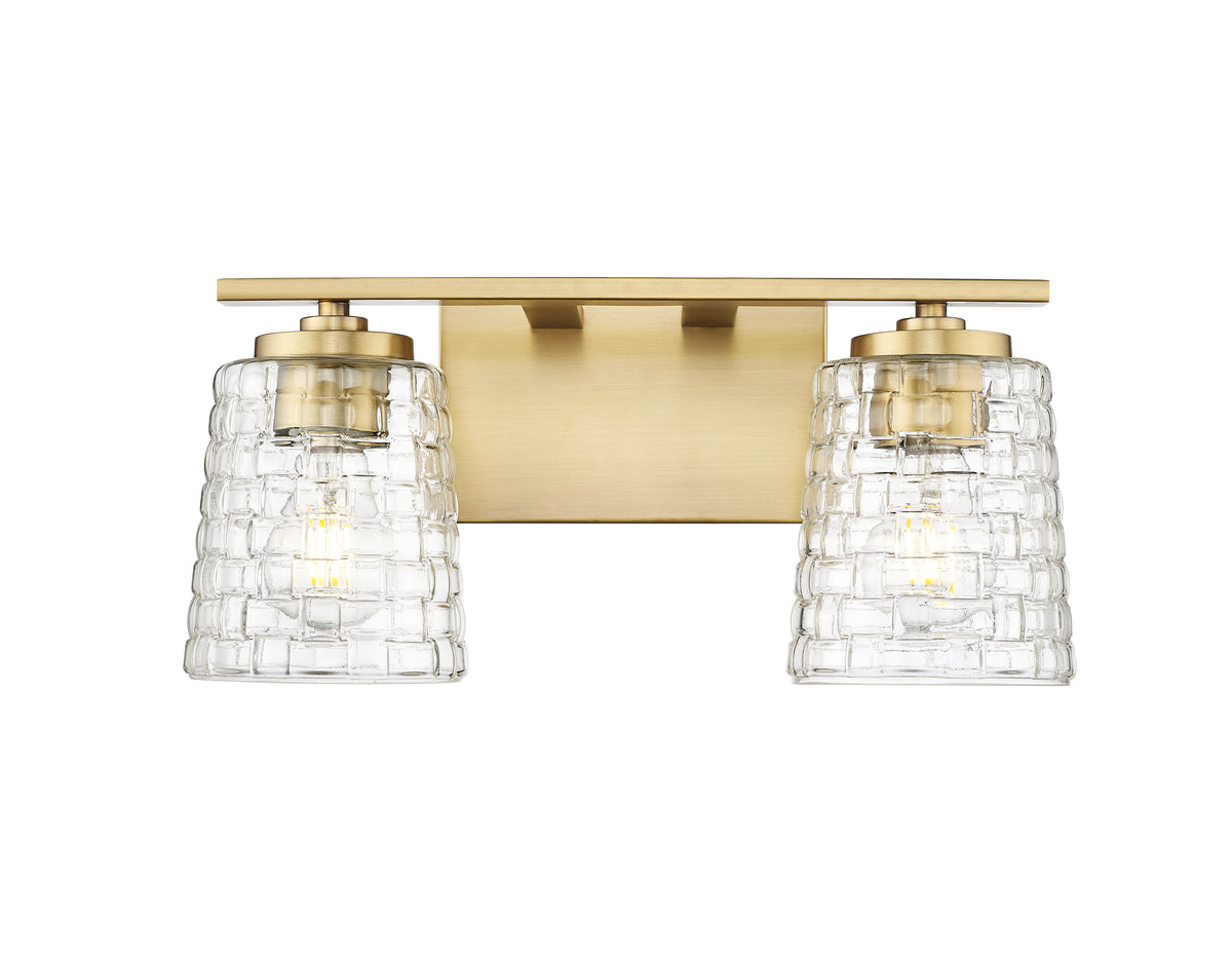 15'' Saben Vintage Brass 2 Light Bath Vanity