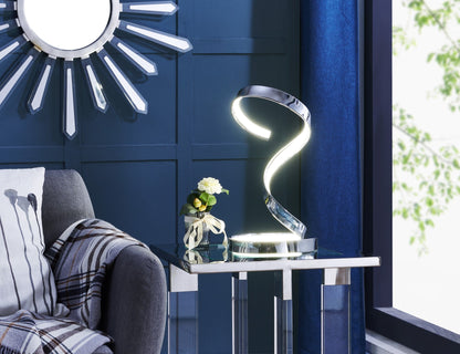 Hamburg Chrome Table Lamp | LED Strip & Dimmable Switch