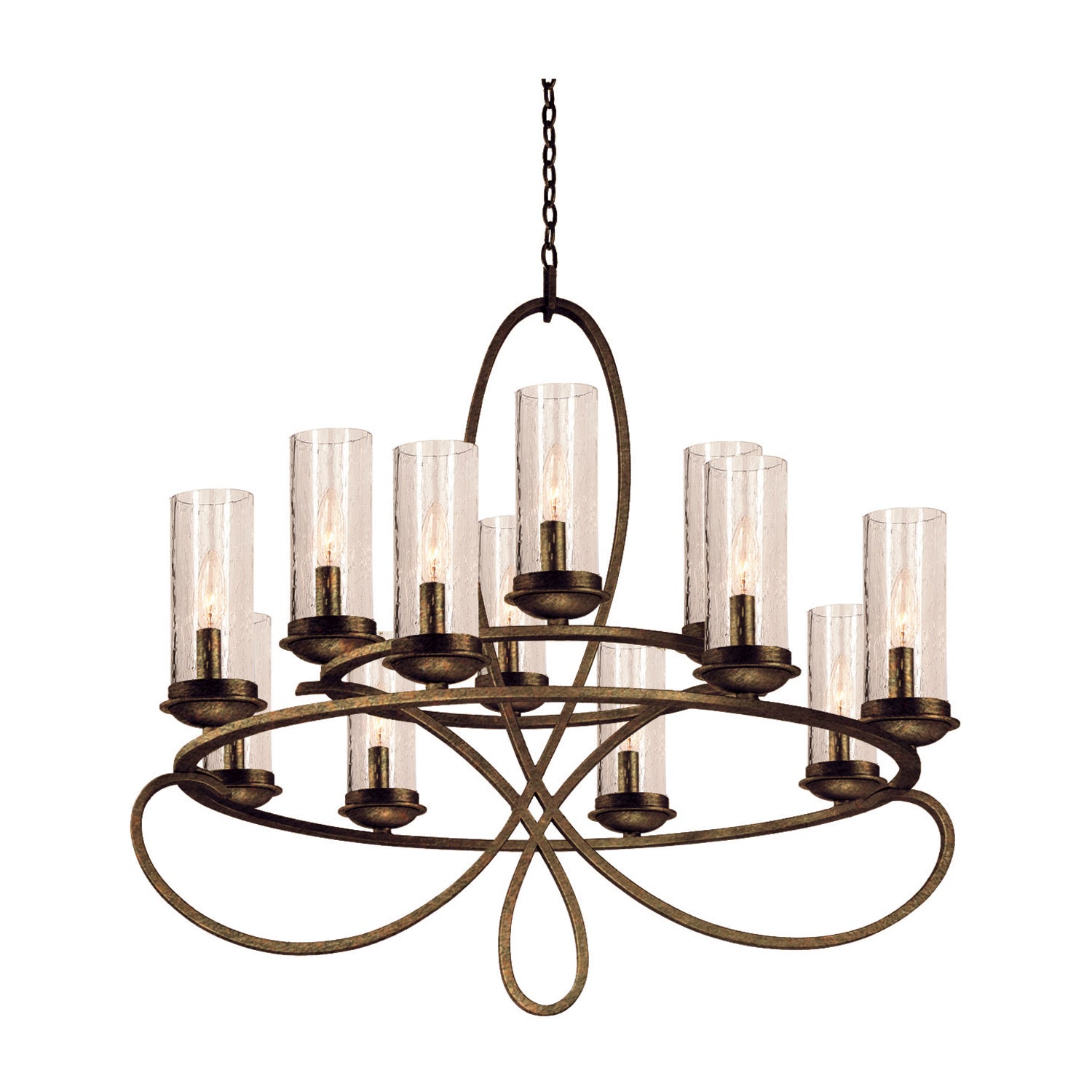 29'' Grayson 12 Light Heirloom Bronze Chandelier