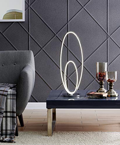 Milan Chrome Table Lamp | LED Strip & Touch Dimmer