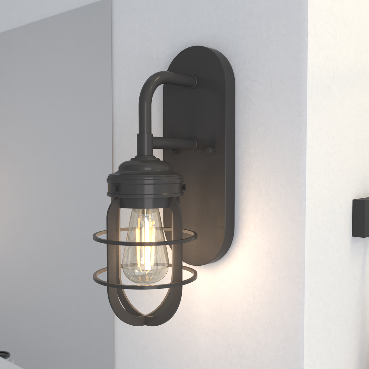 Starklake 14.5-inch 1-light Noble Bronze Wall Sconce with Metal Shade