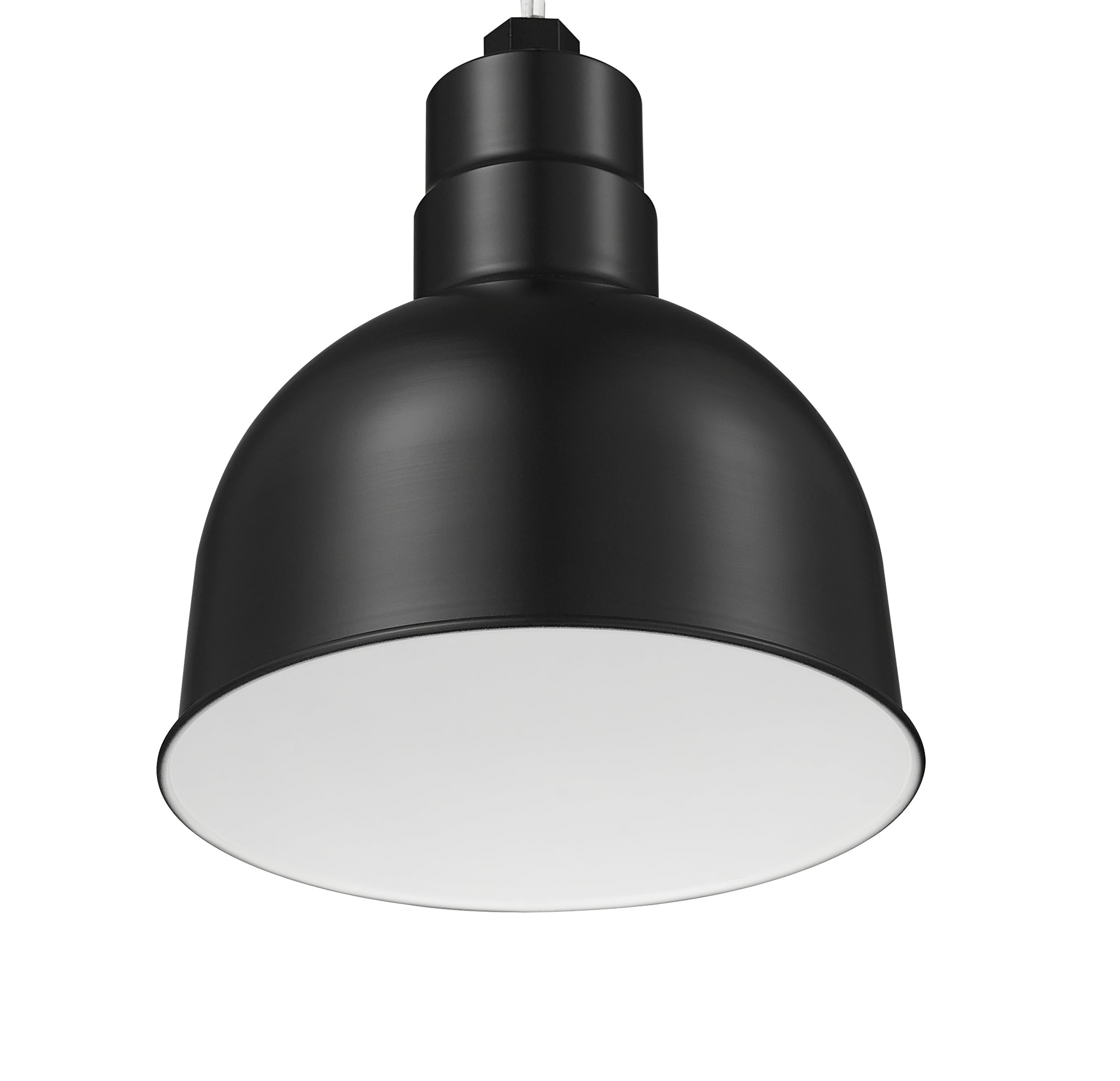 10'' Satin Black Metal R Series Deep Bowl Shade