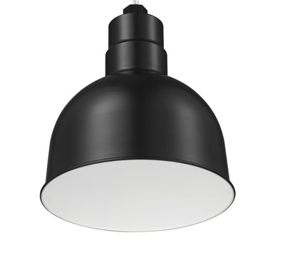 10'' Satin Black Metal R Series Deep Bowl Shade