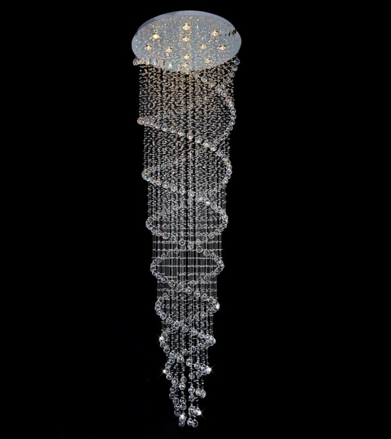 Crystal Chandelier Double Helix| 12 Light