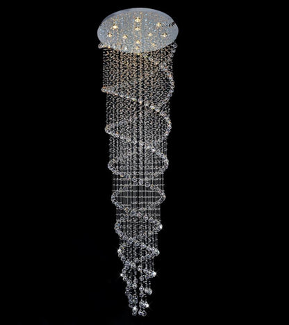 Crystal Chandelier Double Helix| 12 Light