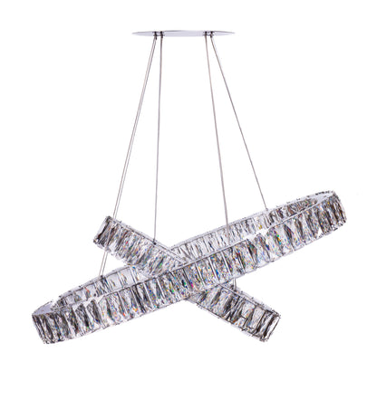 Crystal Elegance LED Chandelier | 2 Ovals