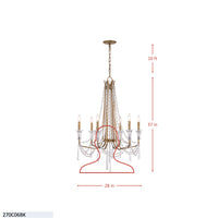 Barcelona 6 Light Crystal Chandelier