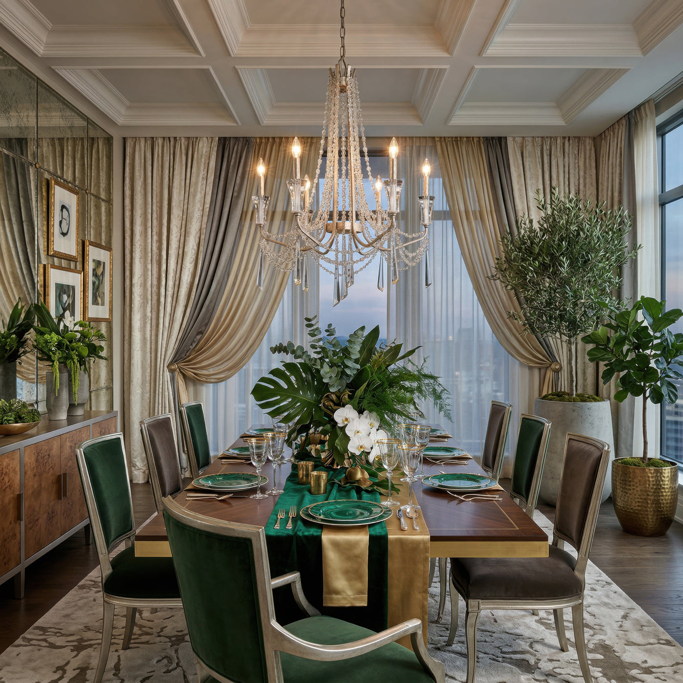 Barcelona 6 Light Crystal Chandelier
