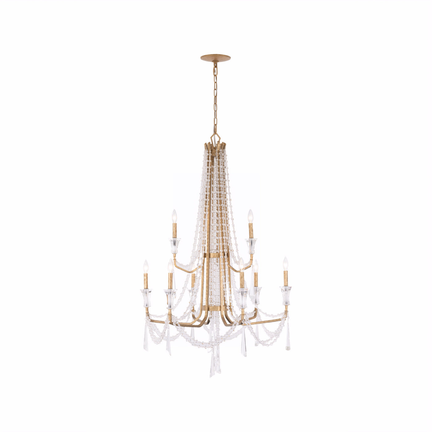 Barcelona 9 Light 2-Tier Crystal Chandelier