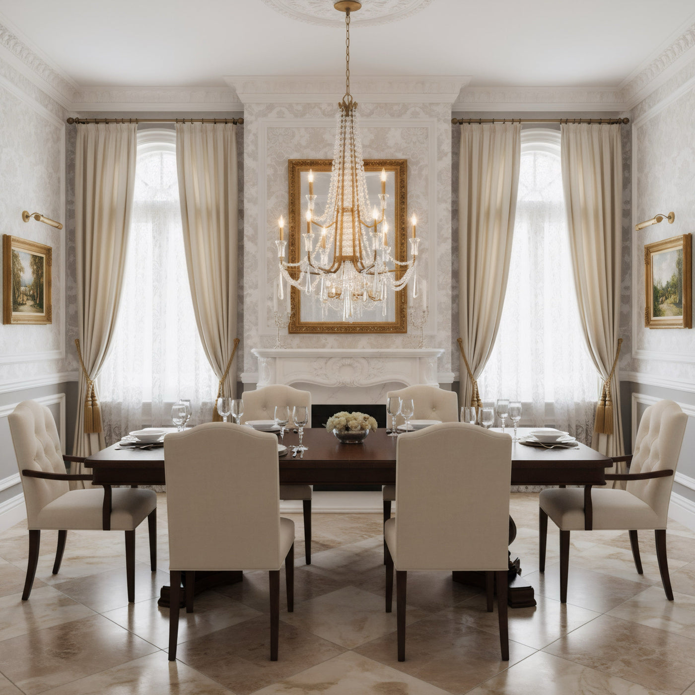 Barcelona 9 Light 2-Tier Crystal Chandelier