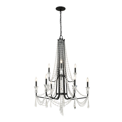 Barcelona 9 Light 2-Tier Crystal Chandelier