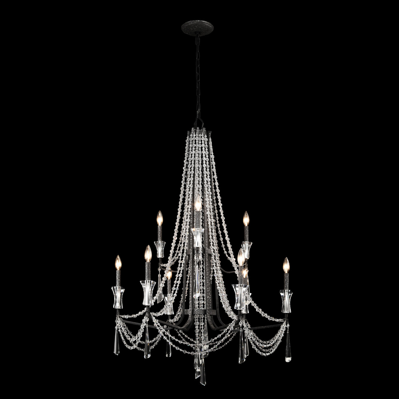 Barcelona 9 Light 2-Tier Crystal Chandelier