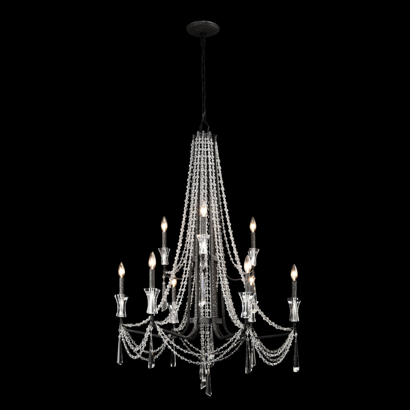 Barcelona 9 Light 2-Tier Crystal Chandelier