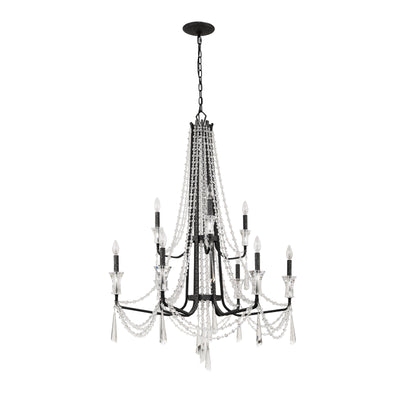 Barcelona 9 Light 2-Tier Crystal Chandelier