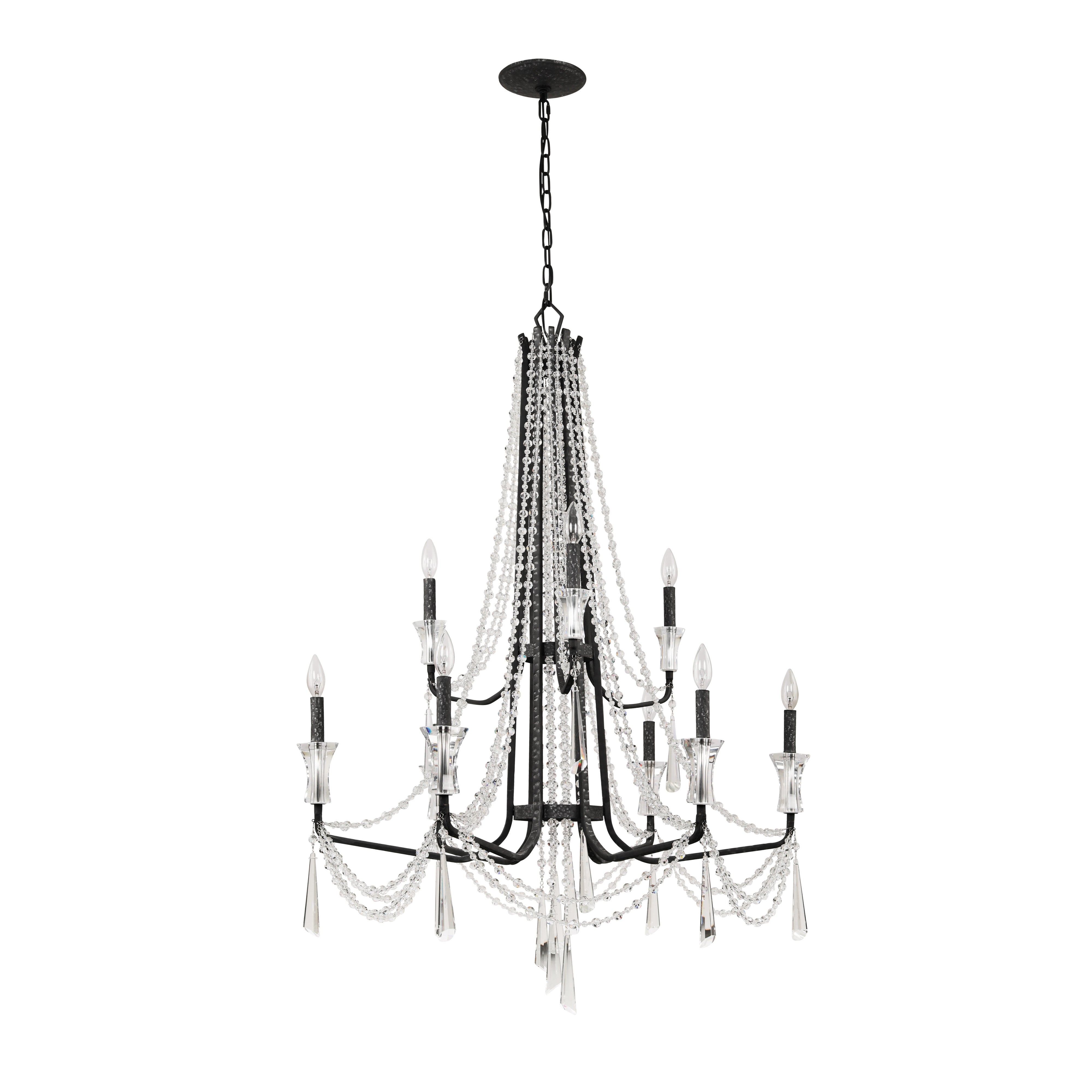 Barcelona 9 Light 2-Tier Crystal Chandelier