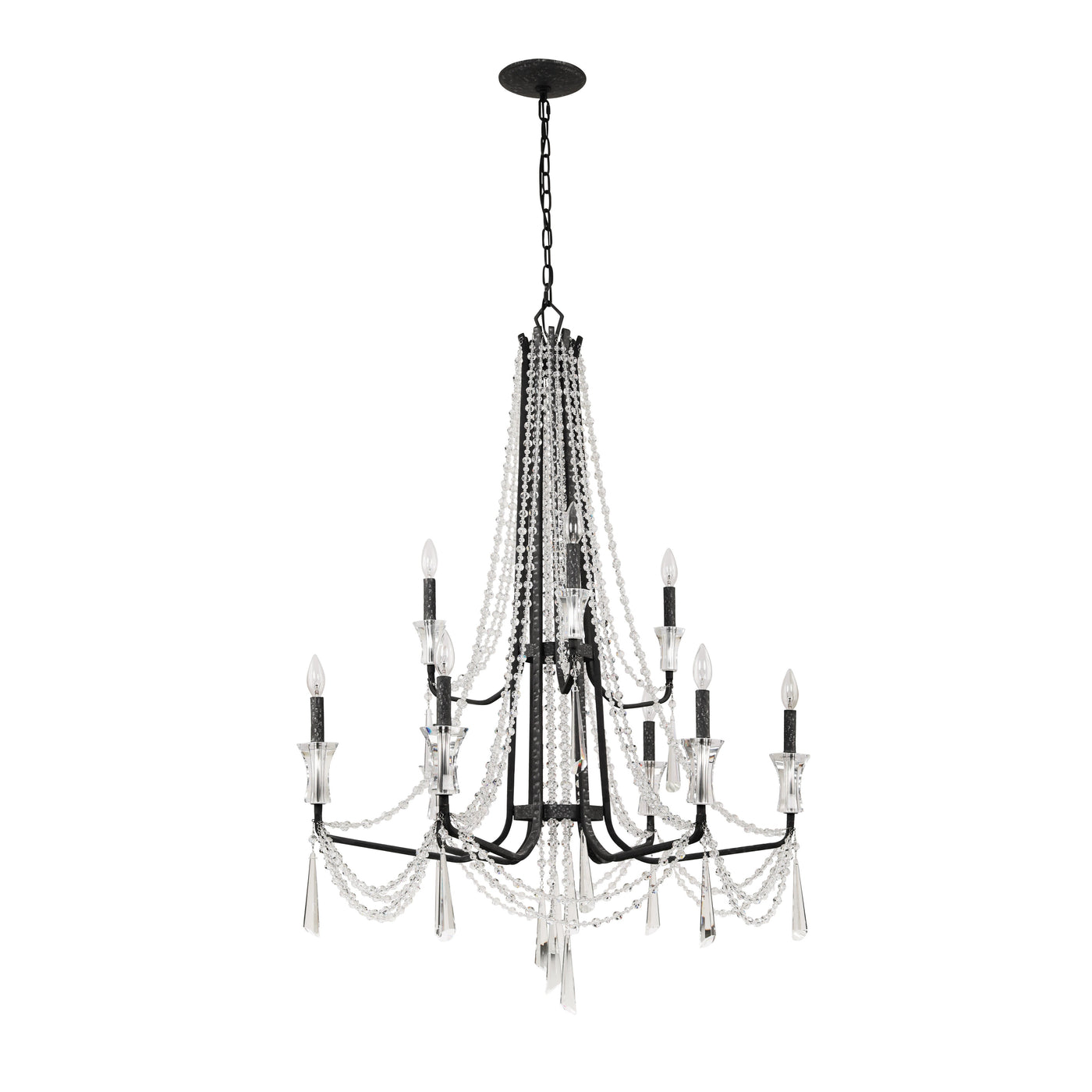 Barcelona 9 Light 2-Tier Crystal Chandelier