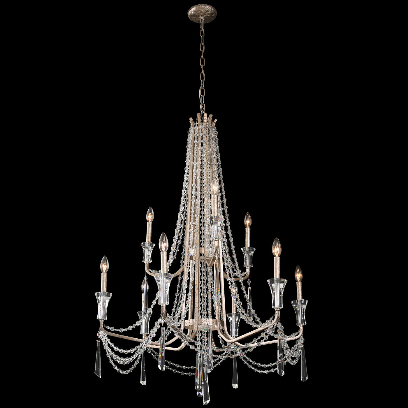 Barcelona 9 Light 2-Tier Crystal Chandelier