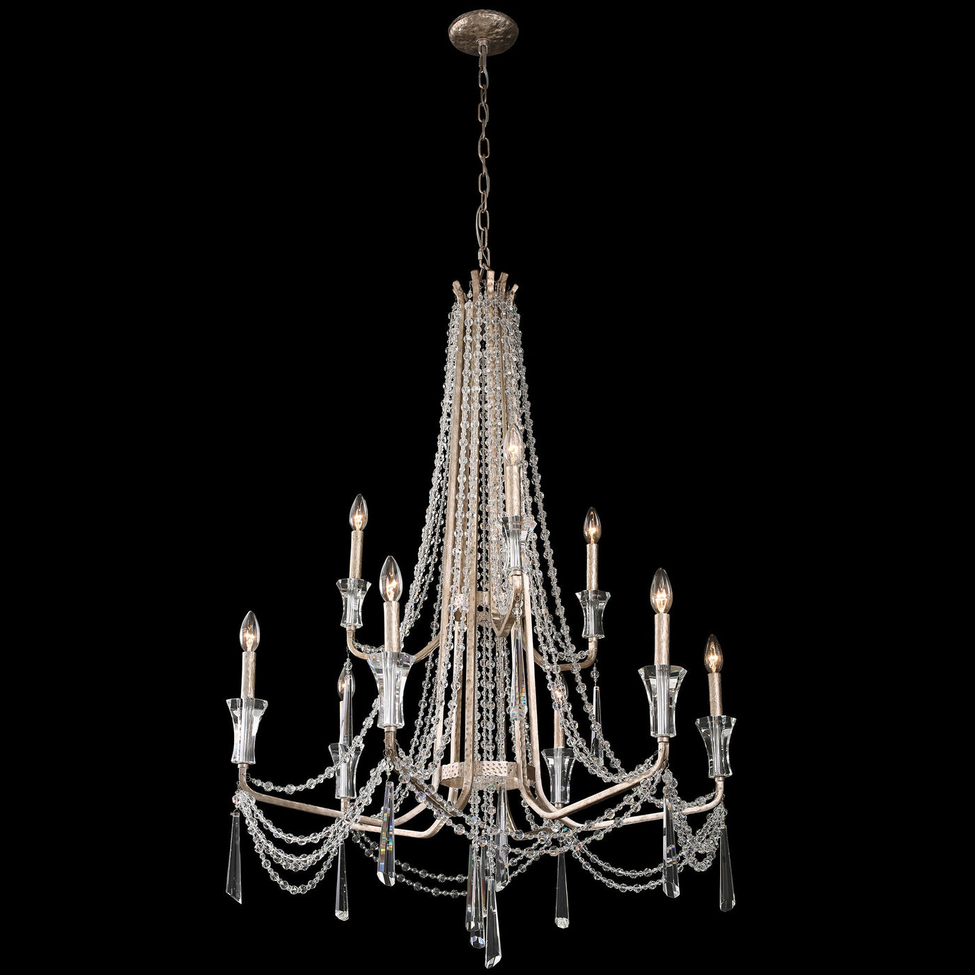 Barcelona 9 Light 2-Tier Crystal Chandelier