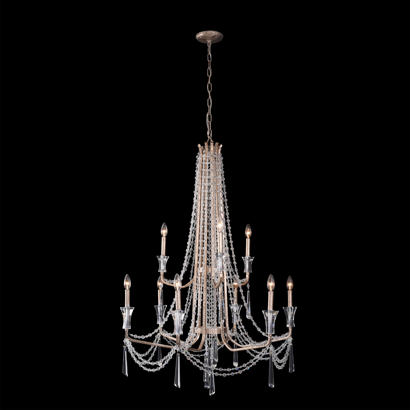 Barcelona 9 Light 2-Tier Crystal Chandelier